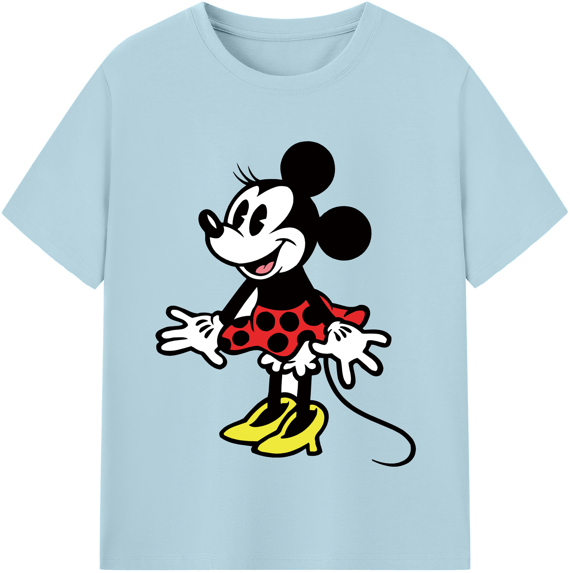 （画像用） ミッキーマウス Mickey Mouse 綿100％半袖Tシャツ（フロントプリント）